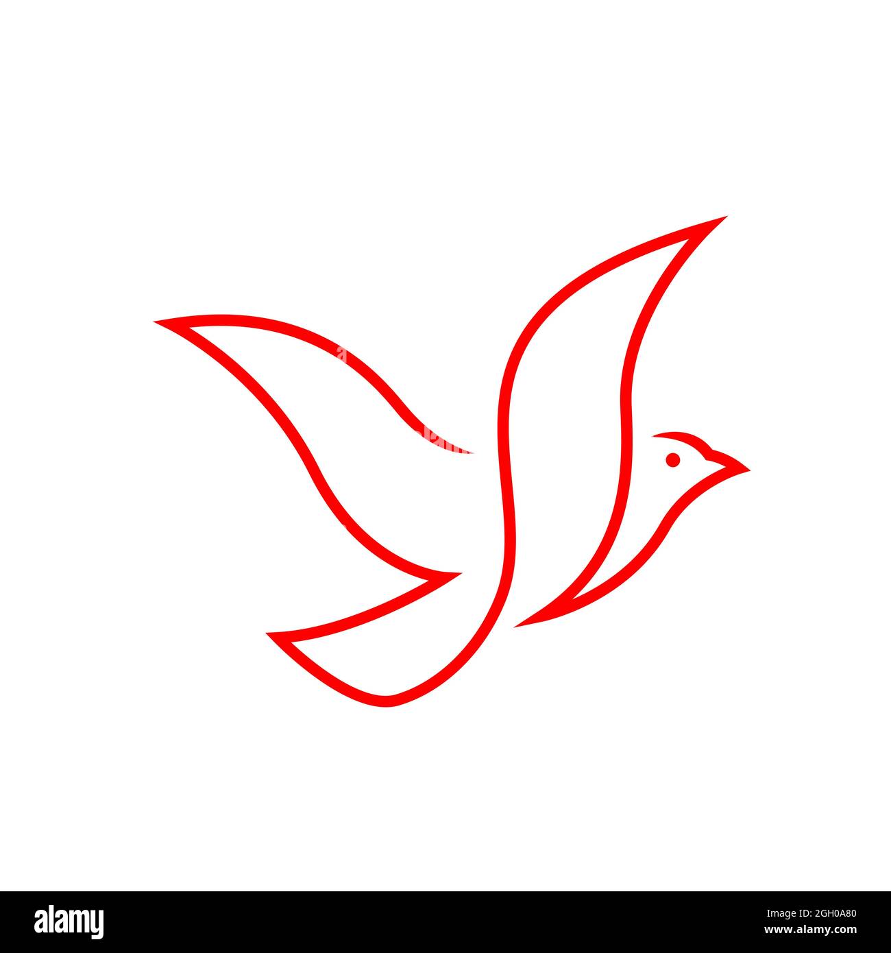 flying bird logo fly birds modello grafico illustrazione vettoriale per i logo di branding delle applicazioni Illustrazione Vettoriale
