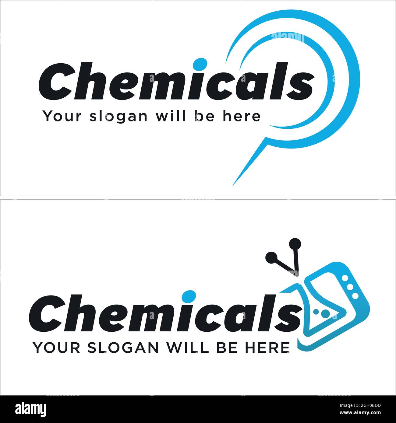Tecnologia laboratorio ricerca logo design Illustrazione Vettoriale