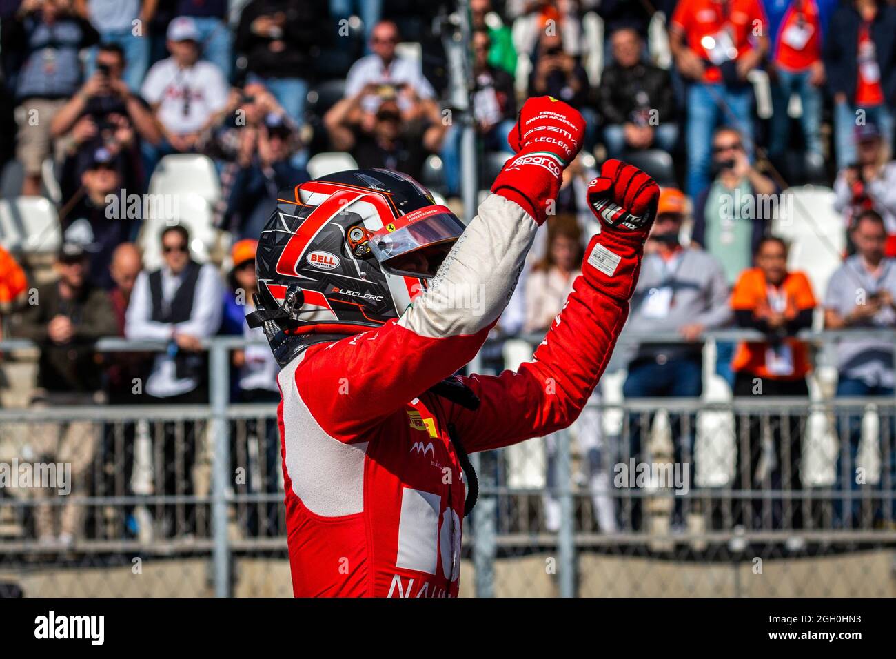 Zandvoort, Paesi Bassi. 4 settembre 2021. Leclerc Arthur (mco), Prema Racing, Dallara F3 festeggia la sua vittoria durante il 6° round del Campionato FIA di Formula 3 2021 dal 3 al 5 settembre 2021 sul circuito di Zandvoort, a Zandvoort, Paesi Bassi - Foto Sebastiaan Rozendaal / Agenzia fotografica olandese / DPPI Credit: DPPI Media/Alamy Live News Foto Stock