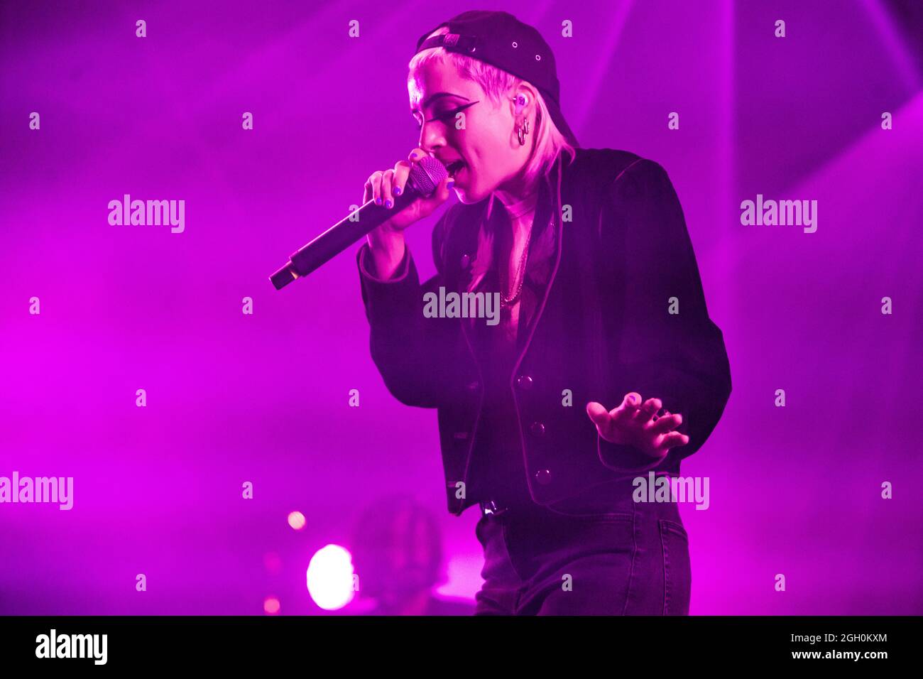 Milano Italia. 03 settembre 2021. Il duo pop italiano COMA COSE si esibisce dal vivo sul palco al Castello Sforzesco durante la "tenuta Sforzesca 2021". Foto Stock