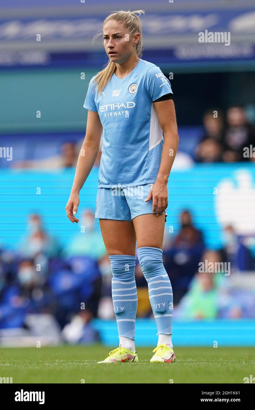 Janine Beckie di Manchester City durante la partita fa Women's Super League al Goodison Park, Liverpool. Data foto: Sabato 4 settembre 2021. Foto Stock