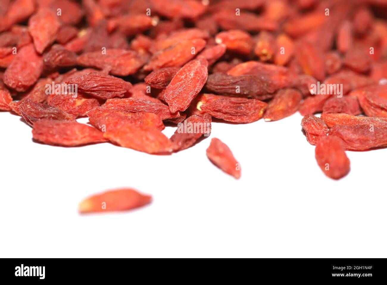 Bacche di goji secche da vicino Foto Stock