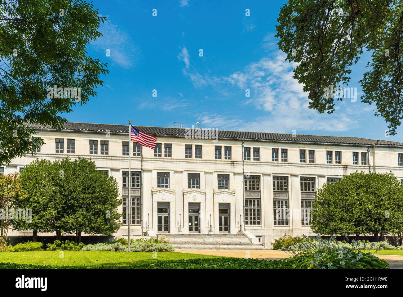 L'edificio della Sanità pubblica degli Stati Uniti, ora il Dipartimento degli interni Sud a Washington DC Foto Stock