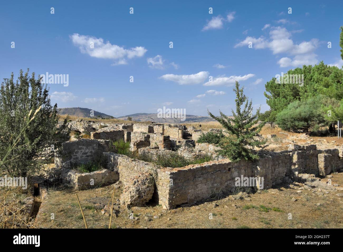 archeologia e storia della Sicilia antica città di Filosophiana a Mazzarino (Caltanissetta) Foto Stock
