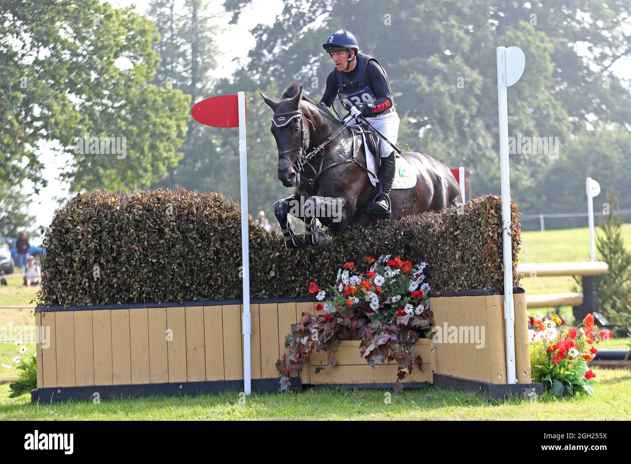 Budleigh Salterton, Devon, Regno Unito. 4 settembre 2021; Bicton Park, East Budleigh Salterton, Budleigh Salterton, Regno Unito: Bicton CCI 5* Equestrian Event; Oliver Townend Riding Tregilder Credit: Action Plus Sports Images/Alamy Live News Foto Stock