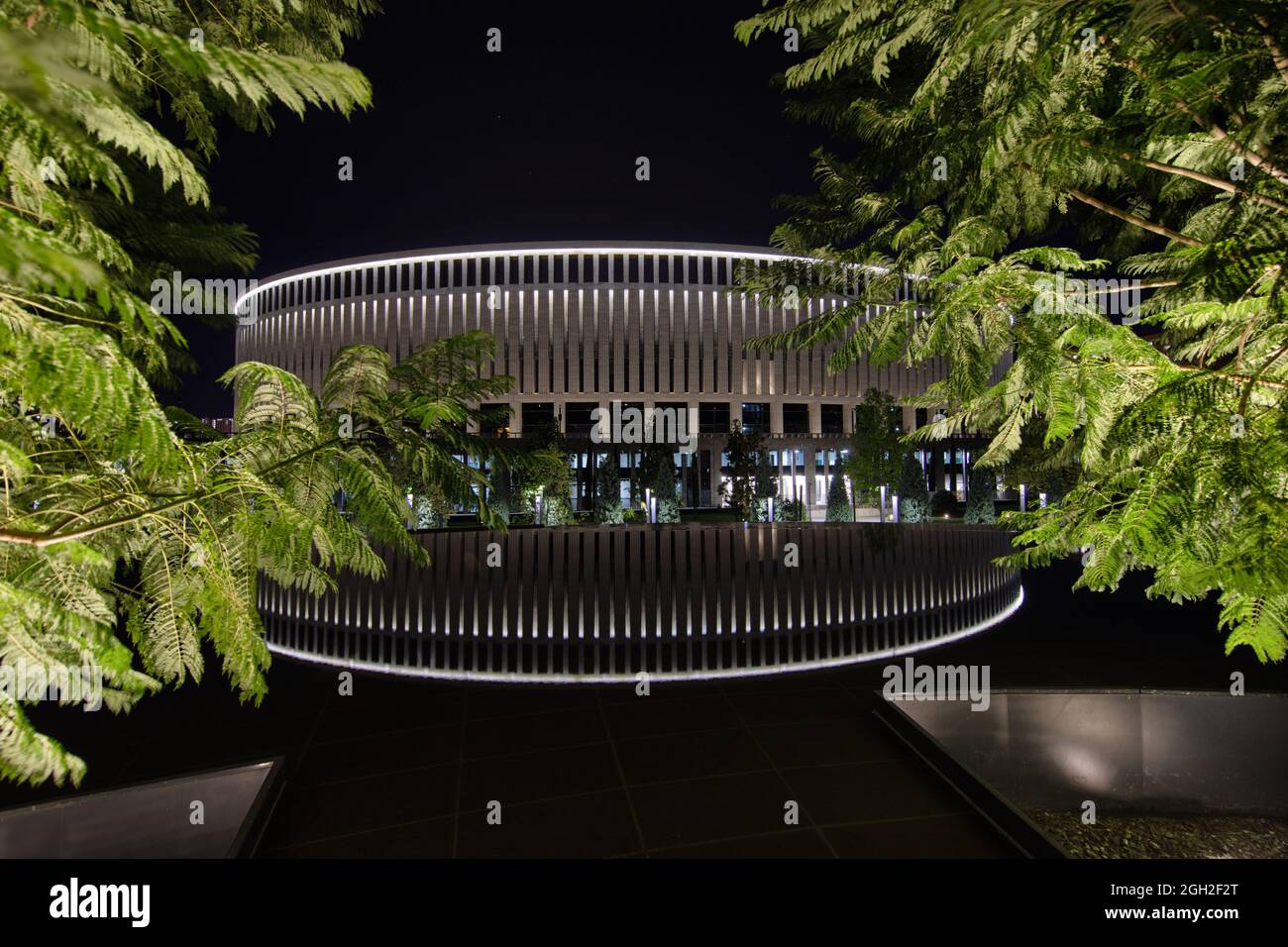 Lo stadio di sera. Krasnodar. Russia Foto Stock