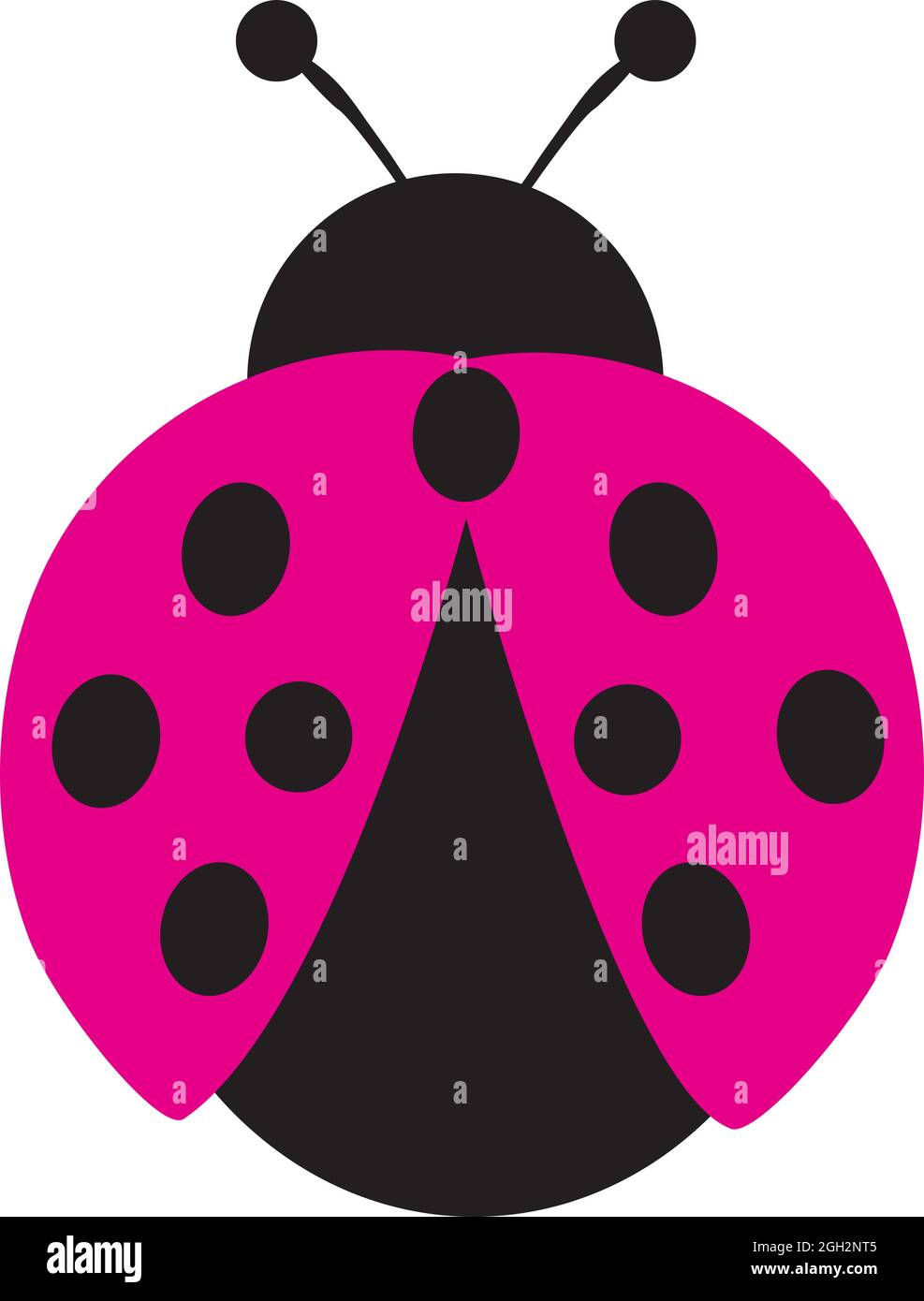 illustrazione vettoriale di un ladybug rosa. Illustrazione Vettoriale