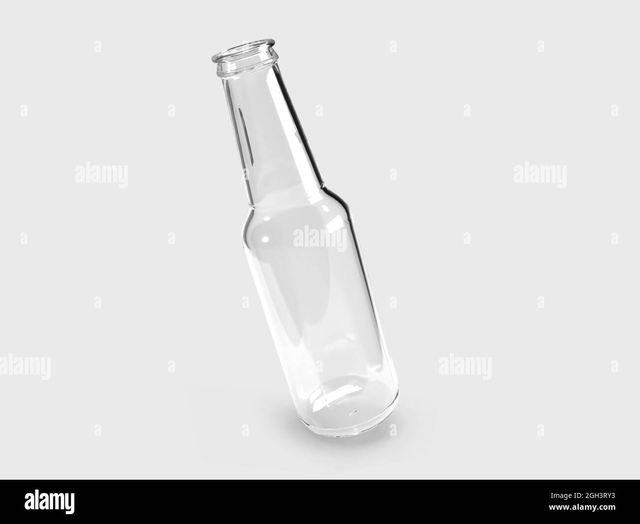 Bottiglia di birra illustrazione 3D Mockup scena su sfondo isolato Foto Stock