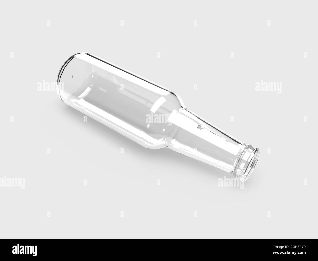 Bottiglia di birra illustrazione 3D Mockup scena su sfondo isolato Foto Stock