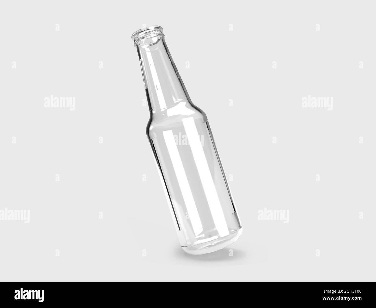 Bottiglia di birra illustrazione 3D Mockup scena su sfondo isolato Foto Stock