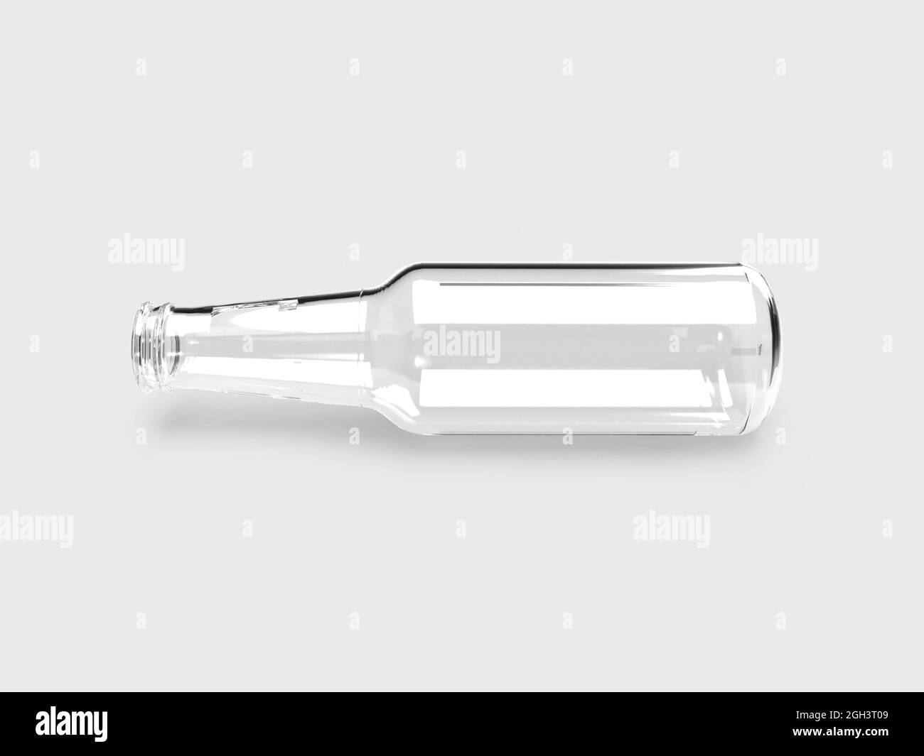 Bottiglia di birra illustrazione 3D Mockup scena su sfondo isolato Foto Stock