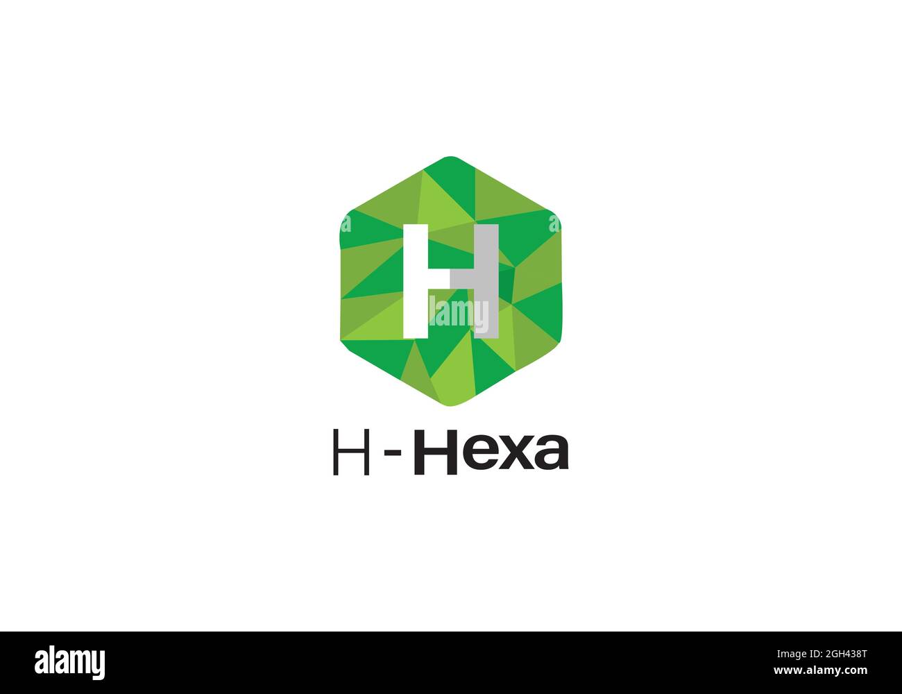 Modello con logo H-Hexa. Illustrazione Vettoriale
