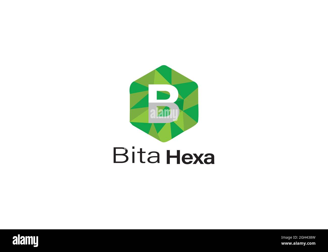 Logo lettera B-hexa Illustrazione Vettoriale