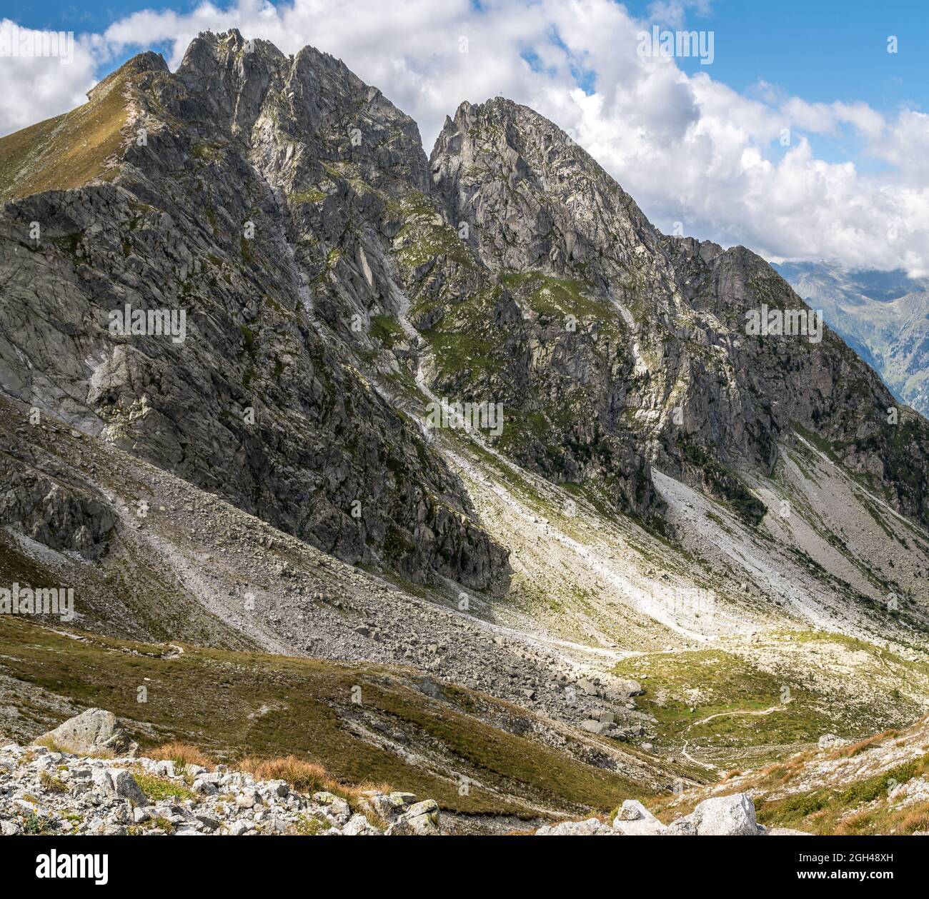Picco Ifinger (picco Ivigna) nel Sud Tyol . Südtirol - Trentino Alto Adige - Vicino Merano - Merano Italia Europa Foto Stock