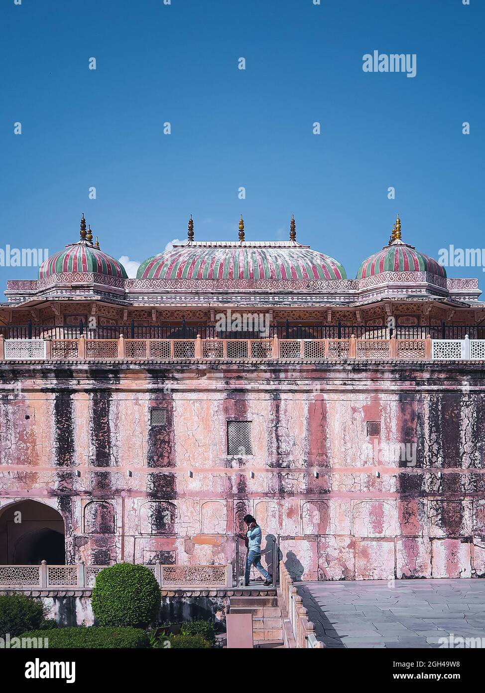 Jaipur, Rajasthan, India- 27 settembre 2020: Vista posteriore del cancello del palo di Ganesh. Foto Stock