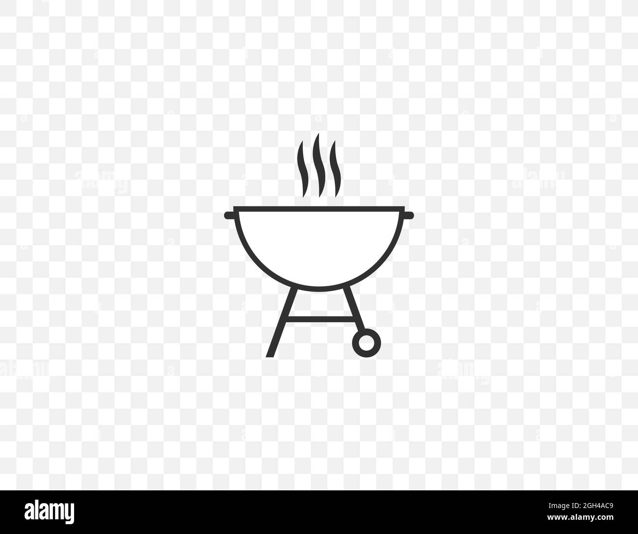 Barbecue, icona grill. Disegno vettoriale. disegno piatto. Illustrazione Vettoriale