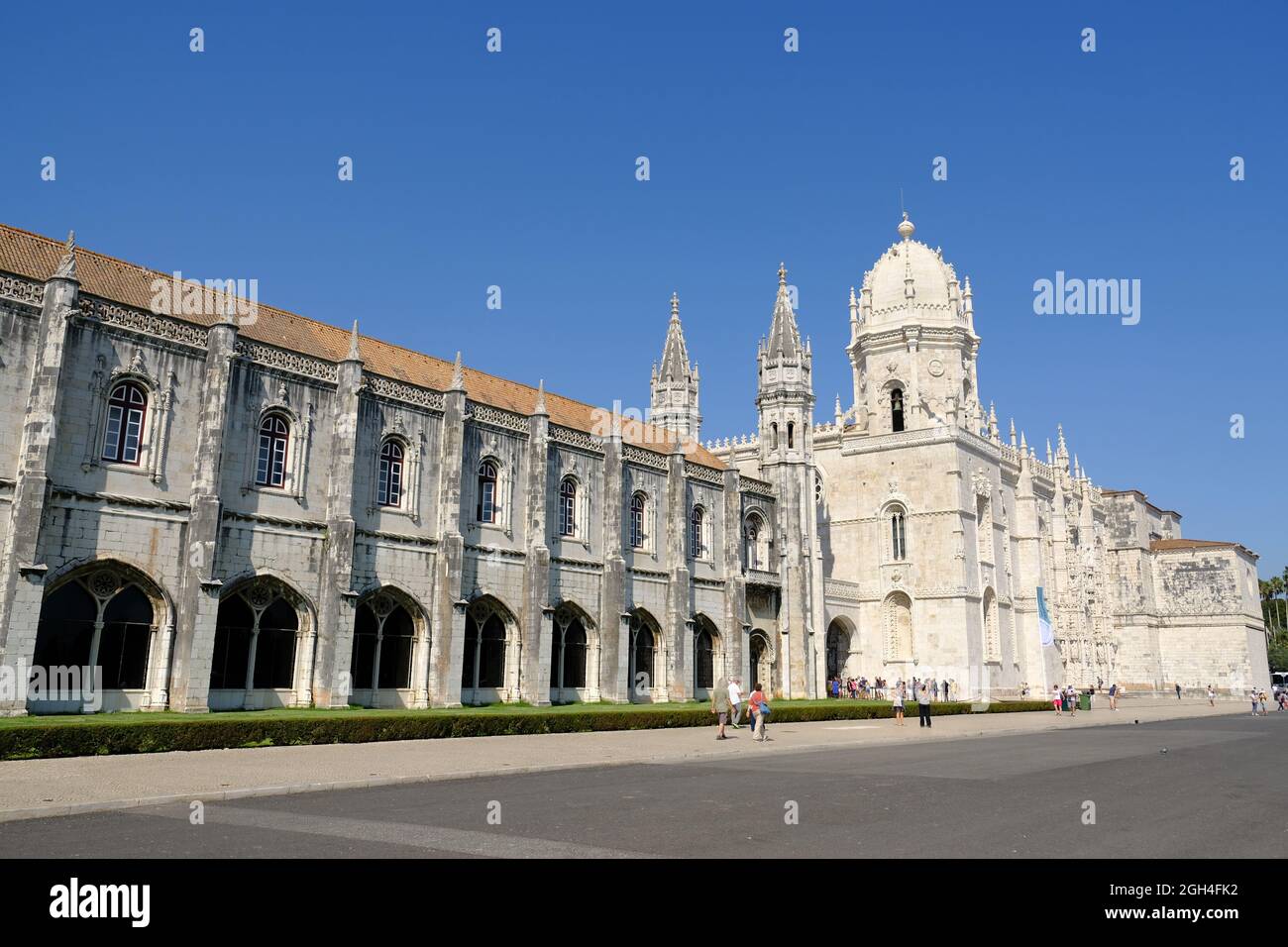 Portogallo Lisbona - Monastero di Jeronimos facciata in stile gotico Foto Stock