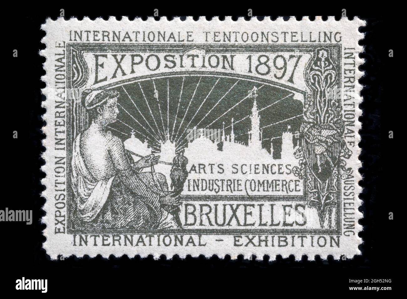 Poster della Mostra Internazionale di Bruxelles dal 1897. Foto Stock