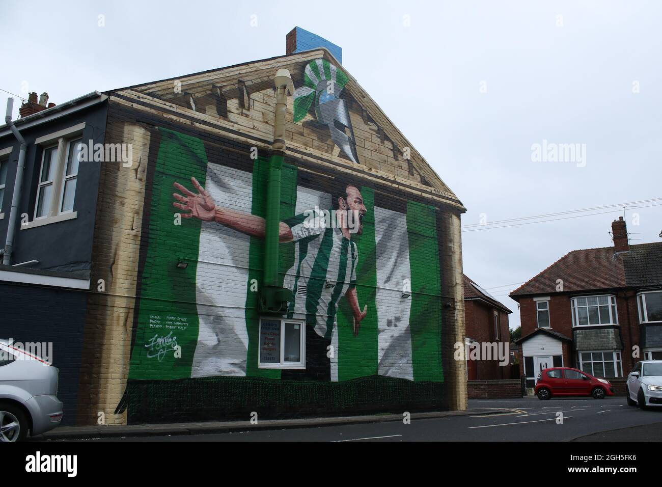 Vista generale durante la partita Vanarama National League North tra Blyth Spartans AFC e Brackley Town a Croft Park, Blyth sabato 4 settembre 2021. (Credit: Will Matthews | MI News) Credit: MI News & Sport /Alamy Live News Foto Stock