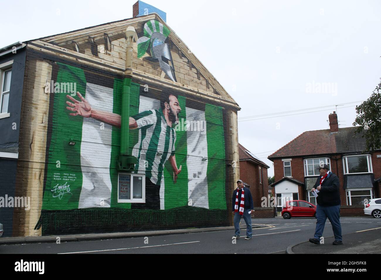 Vista generale durante la partita Vanarama National League North tra Blyth Spartans AFC e Brackley Town a Croft Park, Blyth sabato 4 settembre 2021. (Credit: Will Matthews | MI News) Credit: MI News & Sport /Alamy Live News Foto Stock