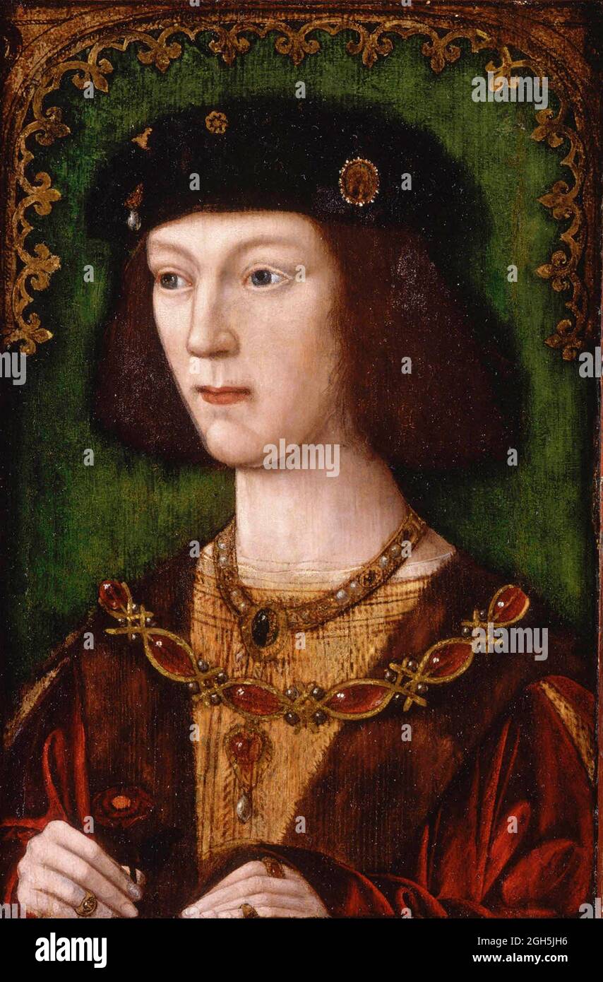 Ritratto di re Enrico VIII che fu re d'Inghilterra dal 1509 al 1547 Foto Stock