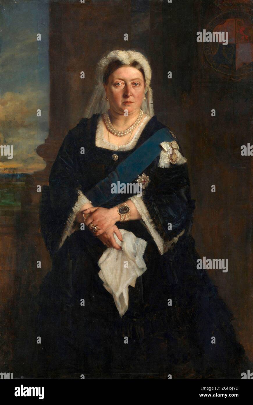 Ritratto di Heinrich von Angeli della Regina Vittoria che fu Regina d'Inghilterra dal 1837 al 1901 Foto Stock