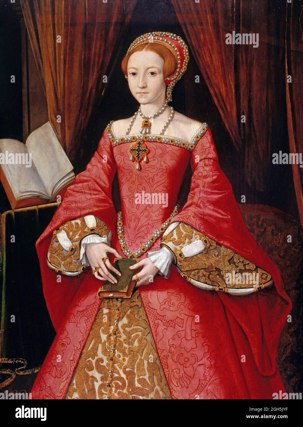 Un ritratto della principessa Elisabetta che divenne regina Elisabetta i che fu Regina d'Inghilterra dal 1558 al 1603 Foto Stock