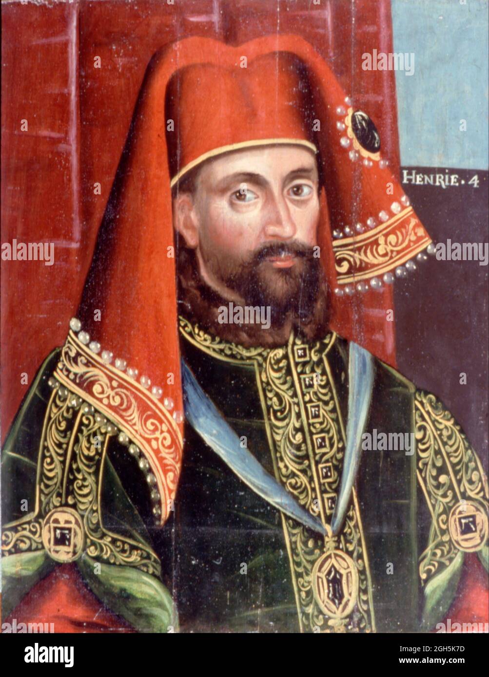 Un ritratto di re Enrico IV (Enrico Bolingruke) che fu re d'Inghilterra dal 1399 al 1413 Foto Stock