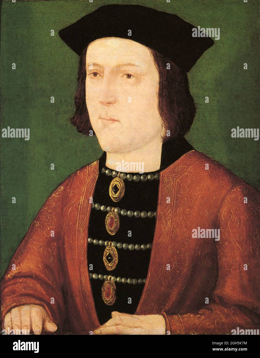 Un ritratto di re Edoardo IV che fu re d'Inghilterra dal 1471 al 1483 Foto Stock