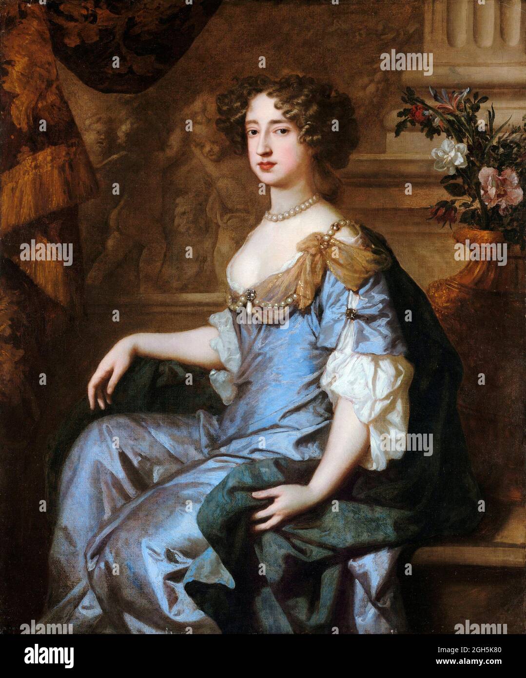 Ritratto di Pietro Lely di cui la Regina Maria II fu Regina d'Inghilterra dal 1689 al 1694 Foto Stock