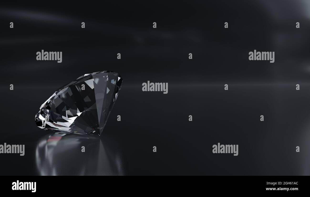 Loose Diamonds su sfondo bianco Foto Stock