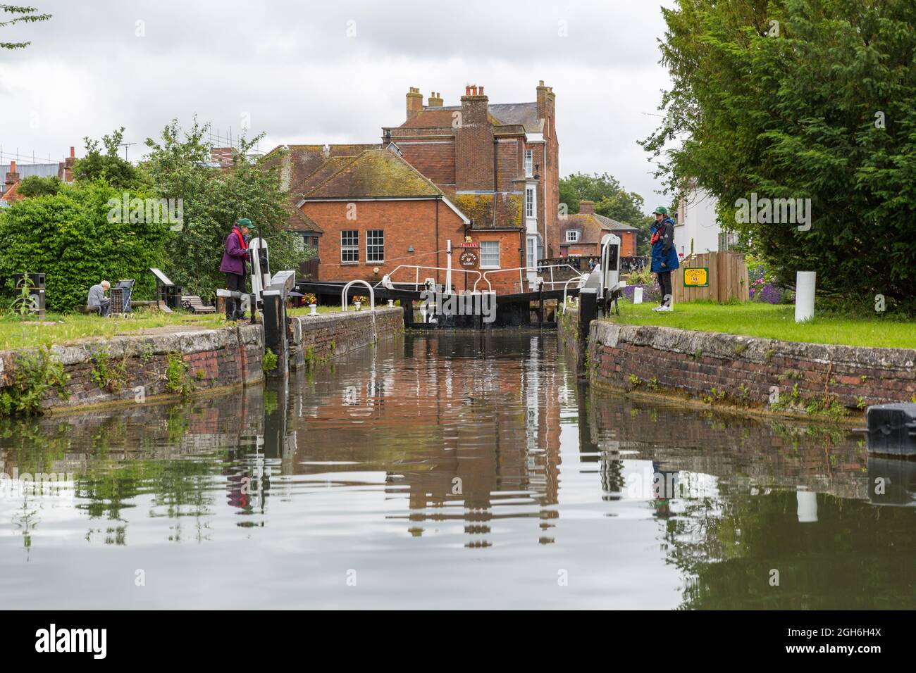 Kennett & Avon Canal, Newbury, Berkshire Foto Stock