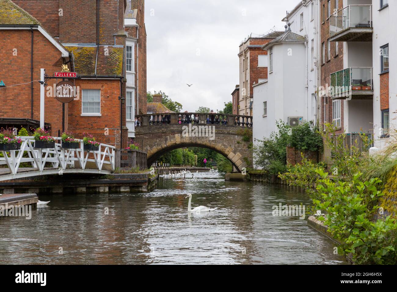 Kennett & Avon Canal, Newbury, Berkshire Foto Stock