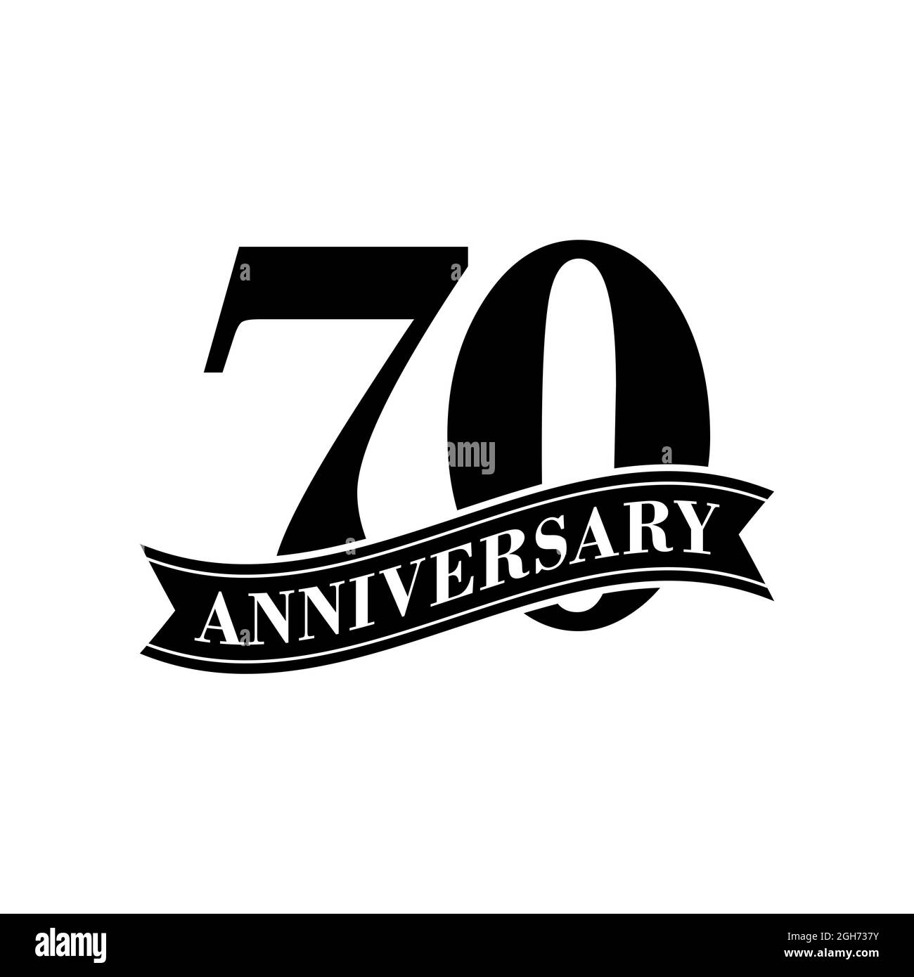 Logo di compleanno di 70 anni immagini e fotografie stock ad alta