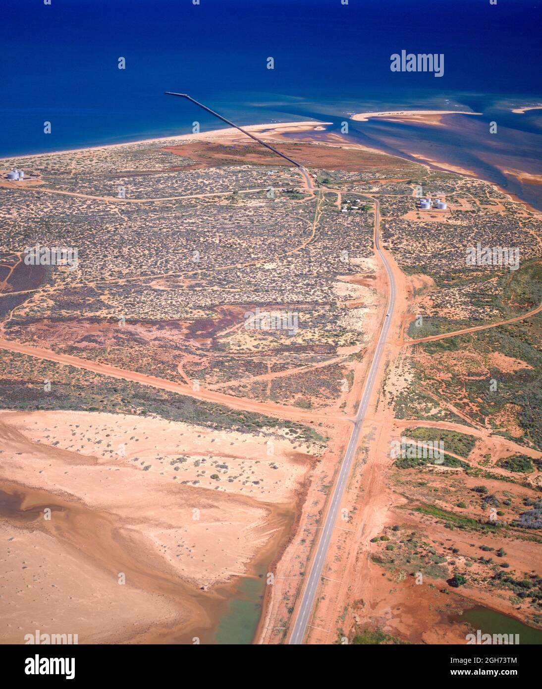Australia occidentale, molo lungo un miglio vicino alla città di Carnarvon. Foto Stock