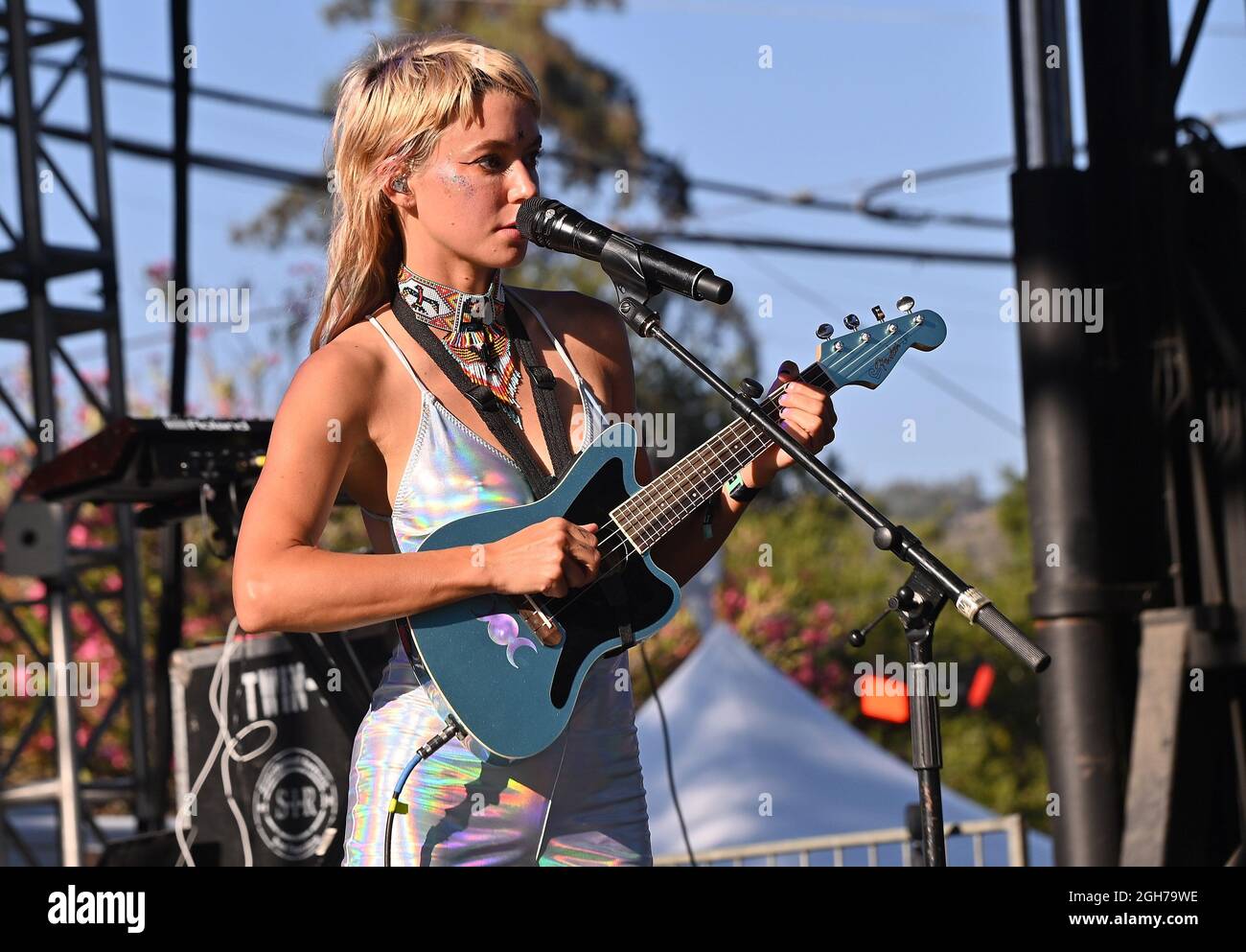Napa, Stati Uniti. 4 settembre 2021. Meg Myers si esibisce durante il 2° giorno del 2021 BottleRock Napa Valley Festival il 4 settembre 2021 a Napa, California. Foto: Casey Flanigan/imageSPACE/Sipa USA Credit: Sipa USA/Alamy Live News Foto Stock
