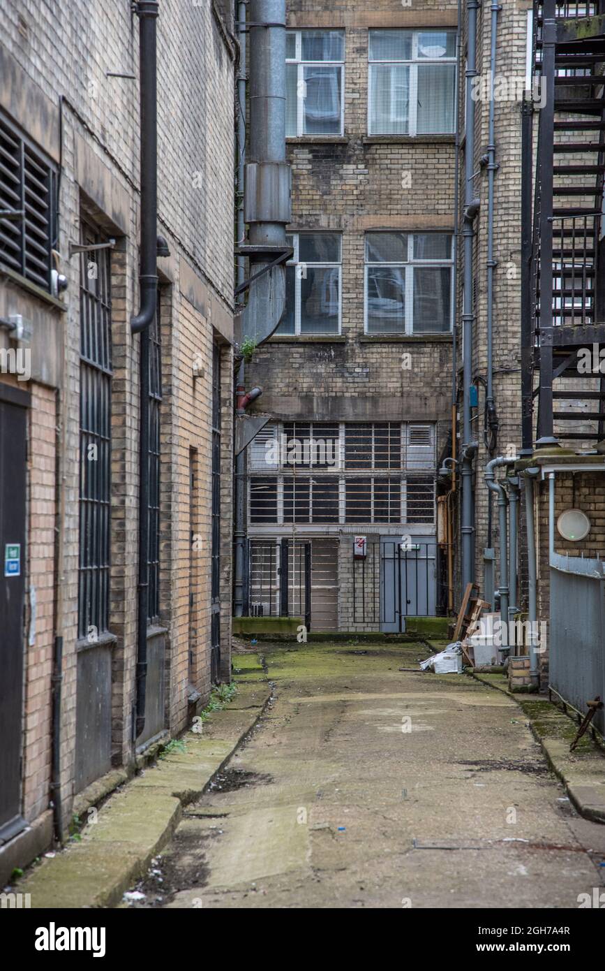 Strade di Cambridge pieno di vecchi edifici storici, Cambridgeshire, Regno Unito. Foto Stock