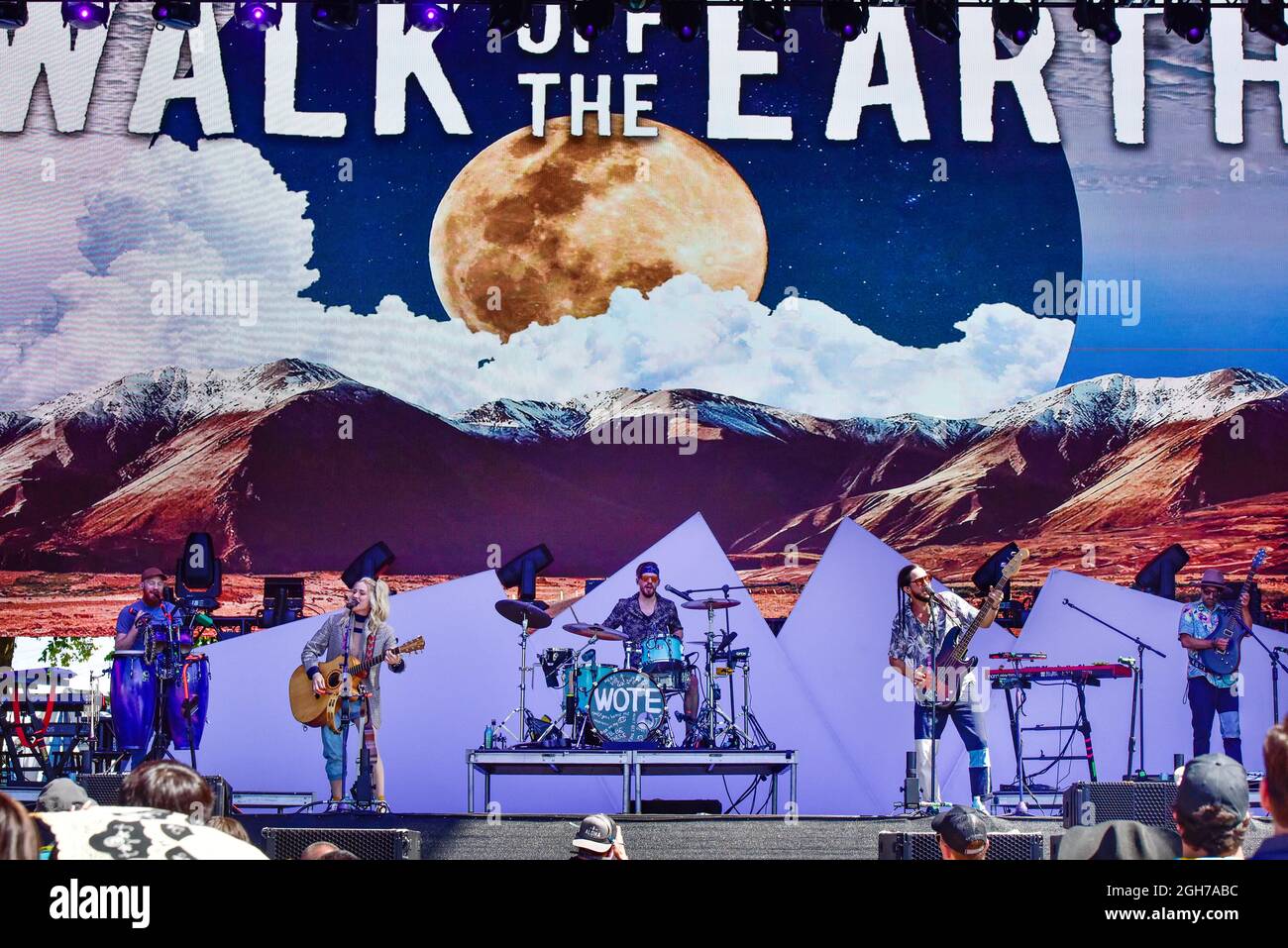 Napa, California, 5 settembre 2021, cammina fuori dalla performance terrestre al BottleRock Festival 2021. Credit: Ken Howard/Alamy Live News Foto Stock