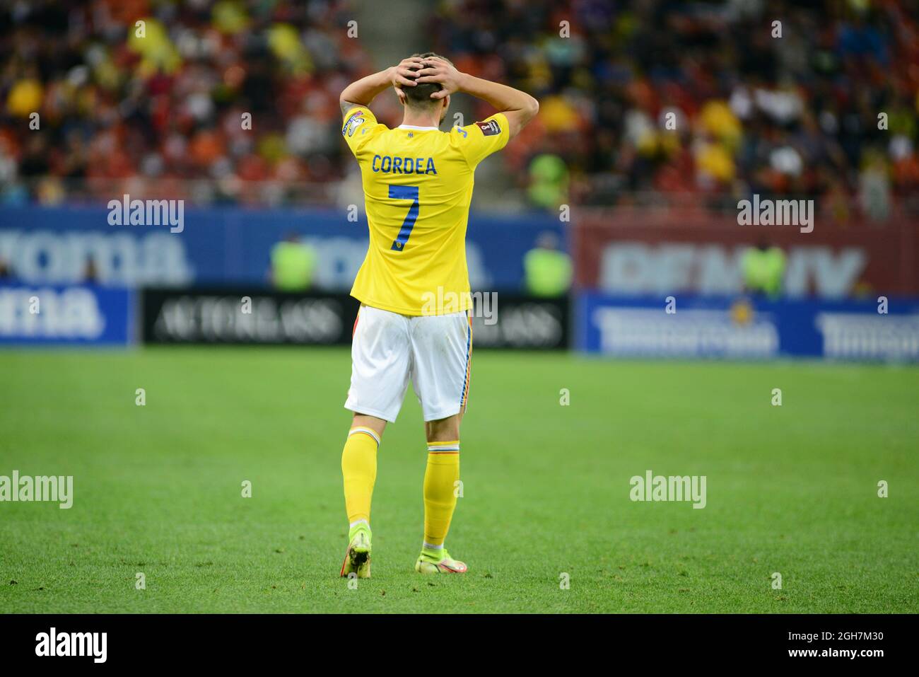 Andrei Cordea durante la Romania Liechtenstein , WC gioco di qualificazione 05.09.2021 , Bucarest Foto Stock