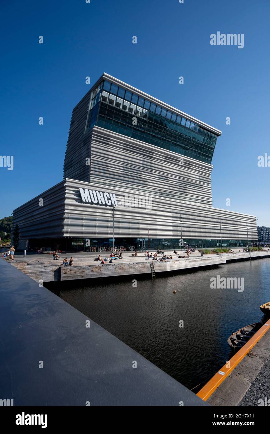 Il Museo del New MUNCH di Estudio Herrero a Oslo, Norvegia, Europa Foto Stock