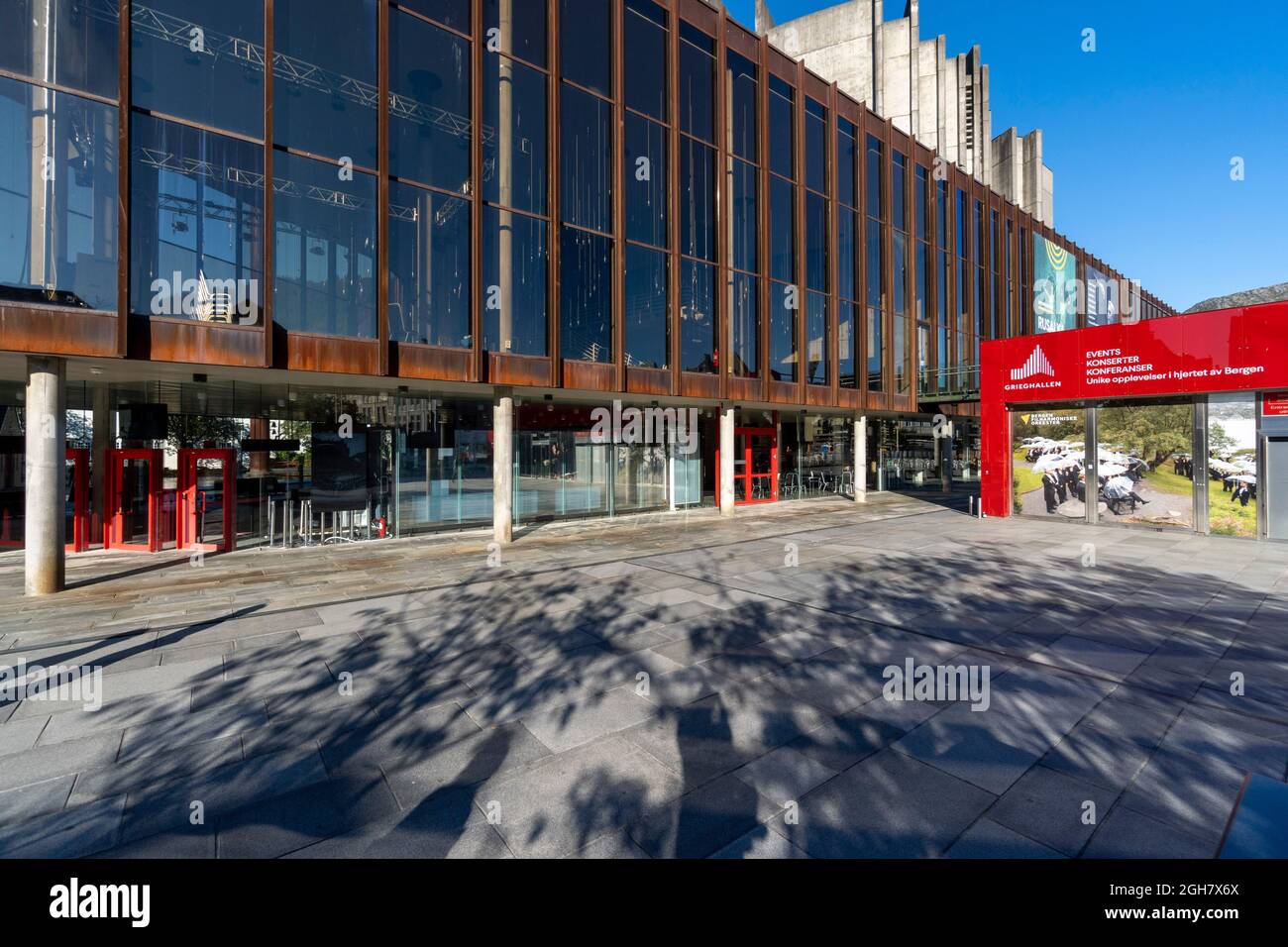 Grieghallen - Grieg Hall è una sala concerti da 1500 posti situata in piazza Edvard Griegs a Bergen, Norvegia Foto Stock