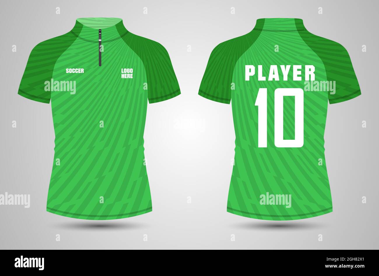 Maglia da ciclismo a manica corta con modello vettoriale zip per uomo. Mock up divisa per abbigliamento sportivo e sportivo per biciclette. Divisa in maglia della squadra ciclistica. Illustrazione Vettoriale