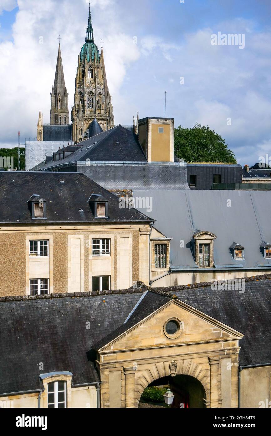 Museo del Bayeux Tapestry, Bayeux, Calvados, Regione Normandia, Francia nordoccidentale Foto Stock