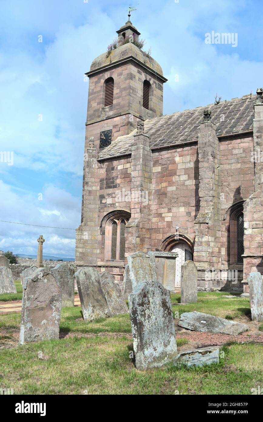 Ladykirk Parish Church (nostra Signora dello Steill), Berwickshire, Scottish Borders Foto Stock