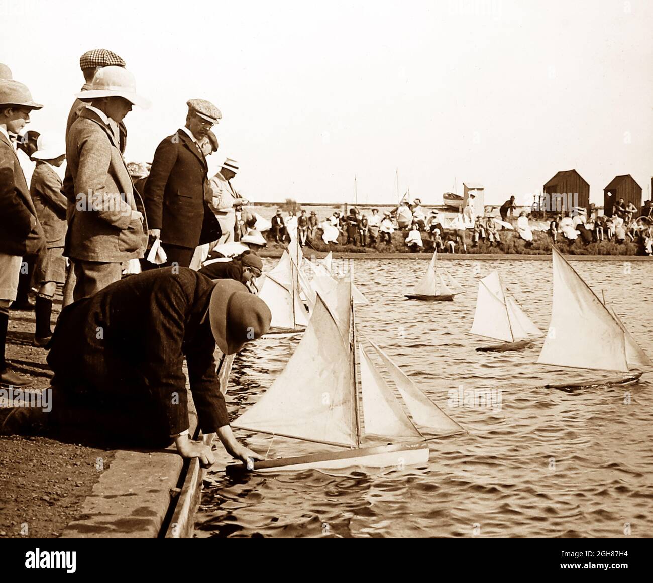 Southwold stagno yacht, primi del 1900 Foto Stock