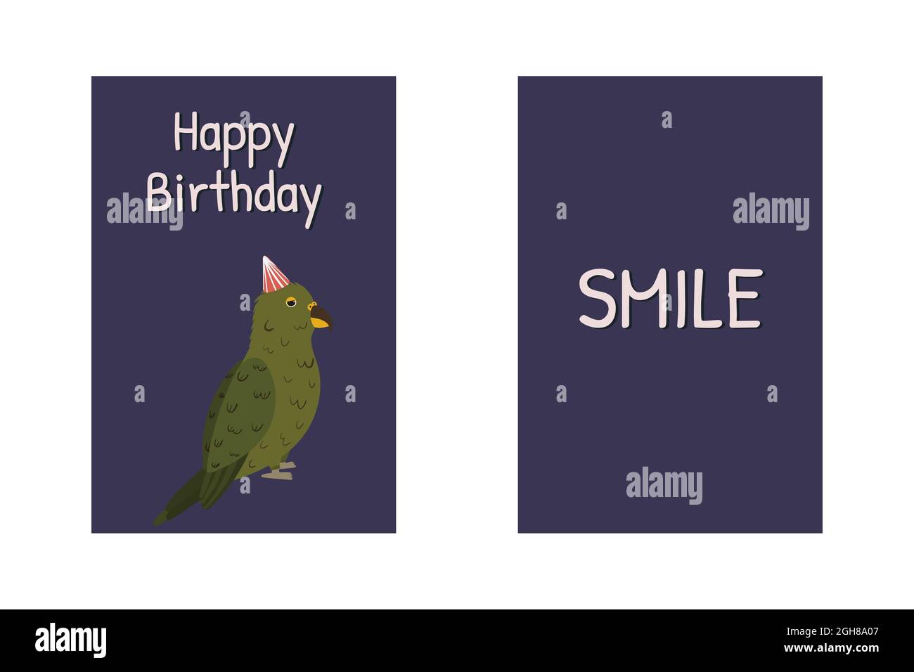 Biglietto di auguri pop-up colorato pappagallo uccello