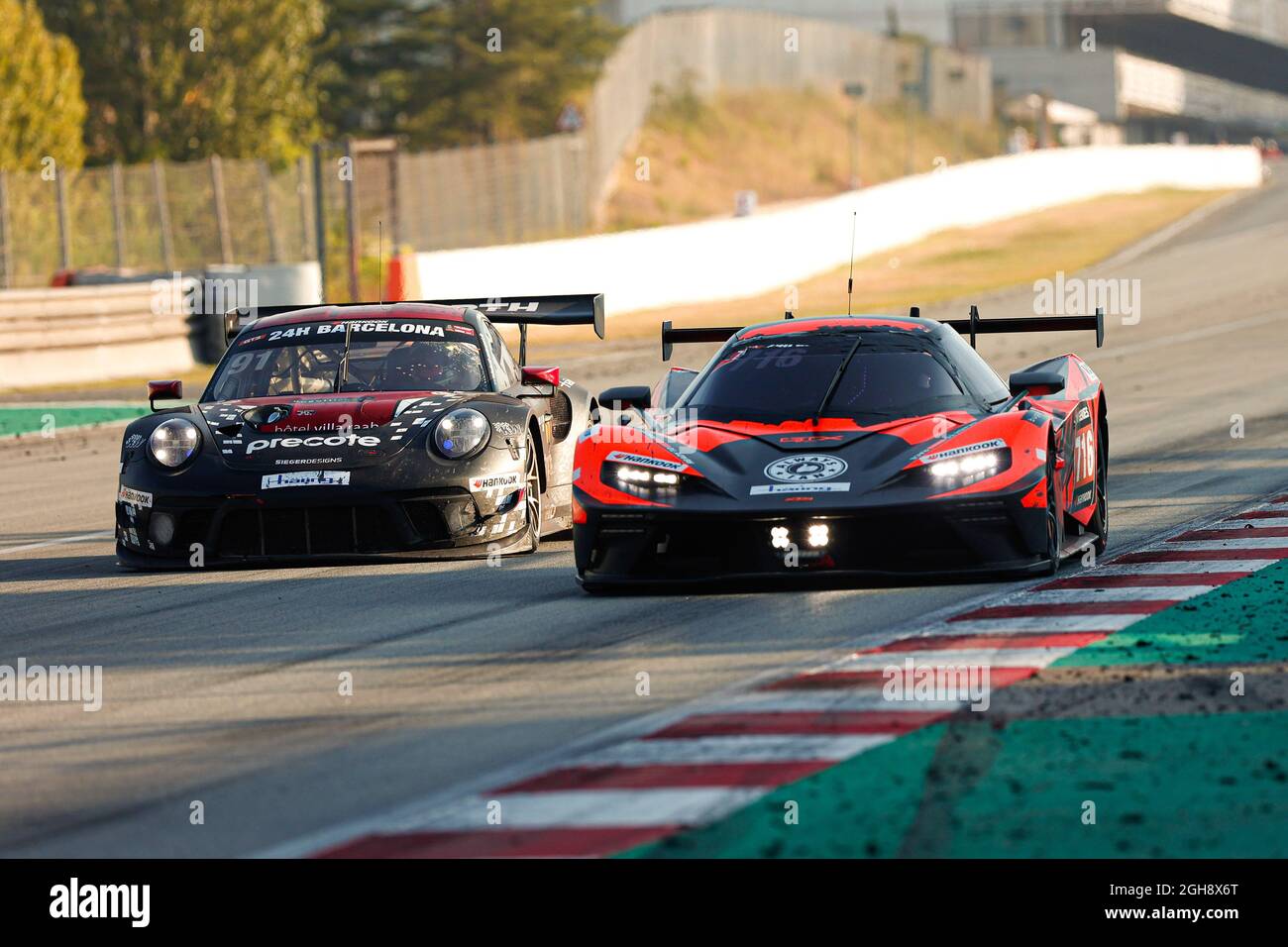 5 settembre 2021, Montmelo, Barcellona, Spagna: Piloti: Daniel Allemann, Ralf Bohn, Alfred Renauer e Robert Renauer della Herberth Motorsport con Porsche 911 GT3 R (991 II) durante LA gara DI HANKOOK 24H BARCELLONA 2021 al Circuit de Catalunya. (Credit Image: © David Ramirez/DAX via ZUMA Press Wire) Foto Stock