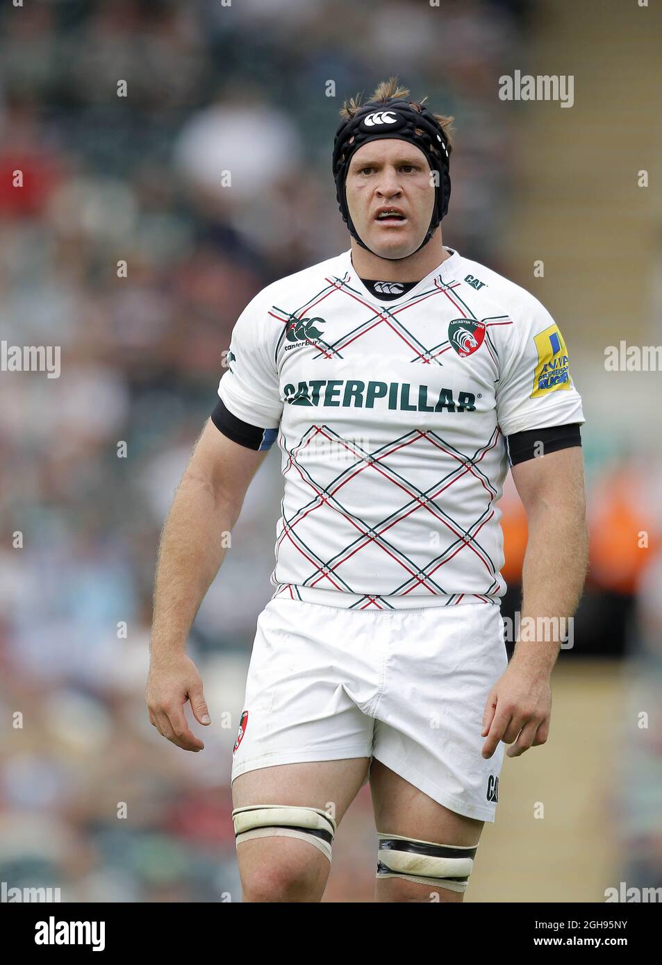 Julian Salvi di Leicester Tigers durante la partita pre-stagione tra Leicester Tigers e Ulster al Welford Road Stadium di Leicester il 31 agosto 2013. Foto Stock