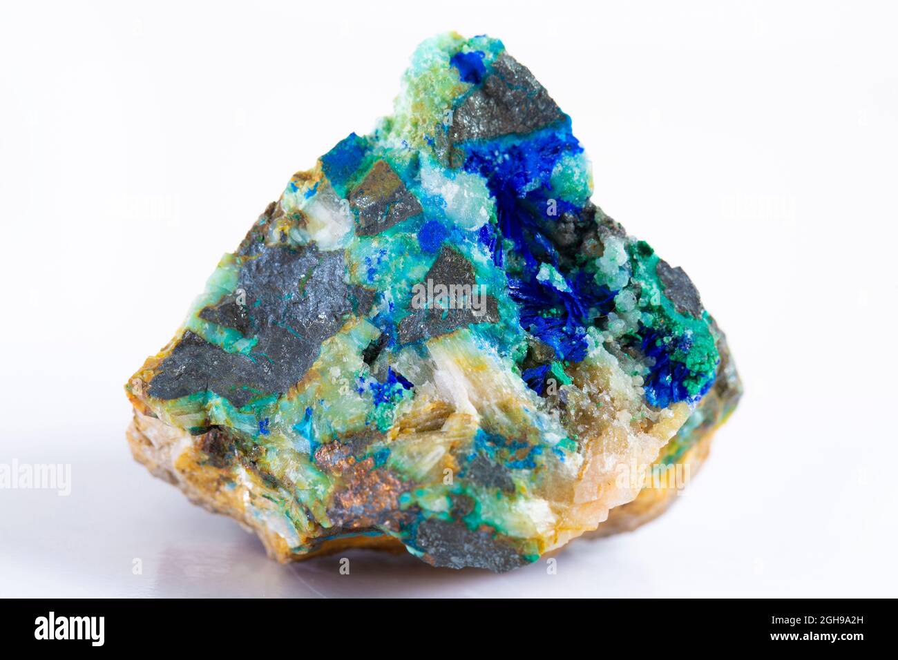 azurite minerale campione pietra roccia geologia gemma cristallo Foto Stock