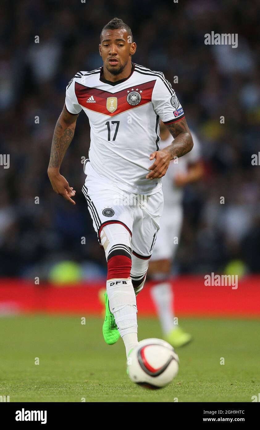 Image #: 39444560 7 Settembre 2015 - Glasgow, Regno Unito - Jerome Boateng of Germany - European Qualifier - Scozia v Germania - Hampden Park Stadium - Glasgow - Scozia - 7 Settembre 2015 - Simon Bellis Foto Stock